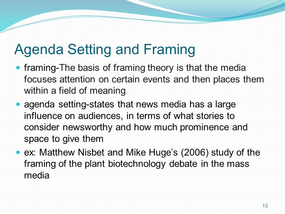 agenda setting theory debbie hilton and alyce miele ppt agenda setting definition
