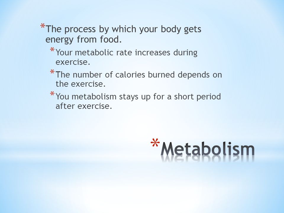 * How the body uses nutrients, fat, carbohydrates, and proteins, to