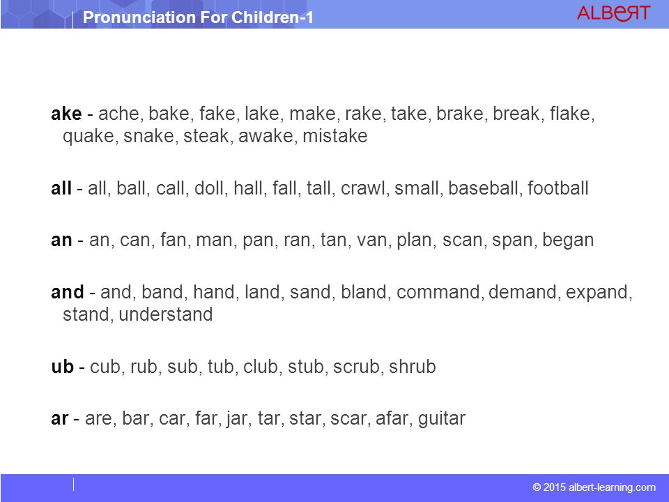 2015 Albert Learning Com Pronunciation For Children 1