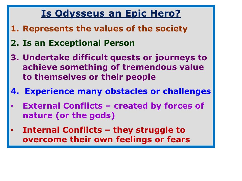 why is odysseus considered an epic hero