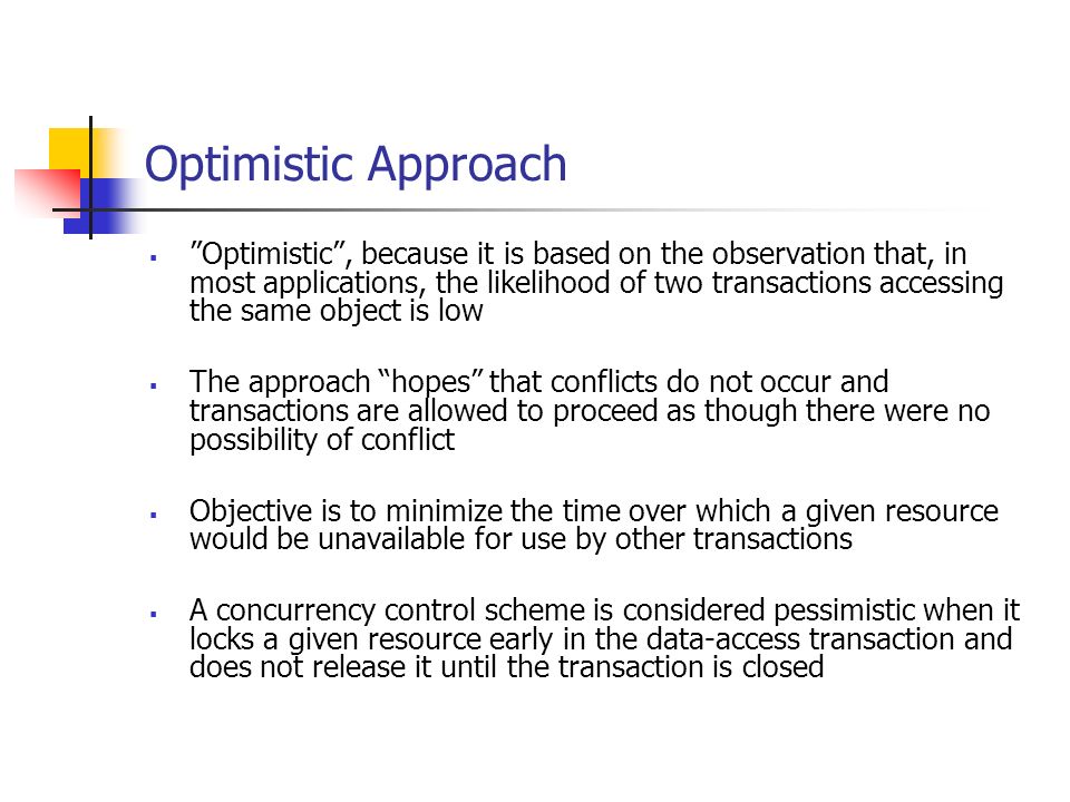 Optimistic Methods for Concurrency Control By: H.T. Kung and John Robinson  Presented by: Frederick Ramirez. - ppt download