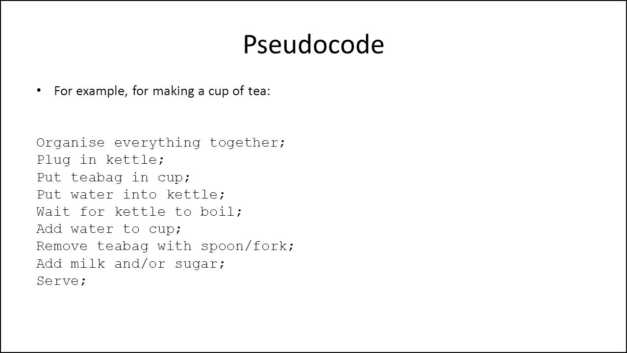 Sequence Damian Gordon. Pseudocode When we write programs, we