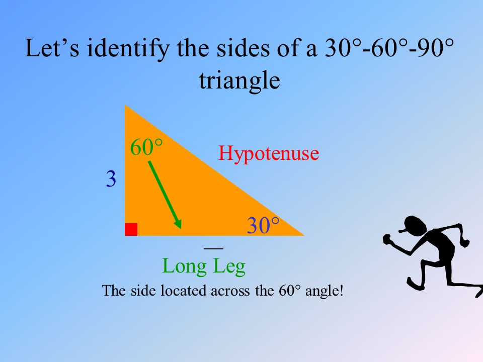 30 60 90 Triangles And You Remember The Pythagorean Theorem The Sum Of The Square Of The Legs Is Equal To The Square Of The Hypotenuse A Ppt Download 30 60 90 Triangles And You Remember The Pythagorean Theorem The Sum Of The Square Of The Legs Is Equal To The Square Of The Hypotenuse A Ppt Download