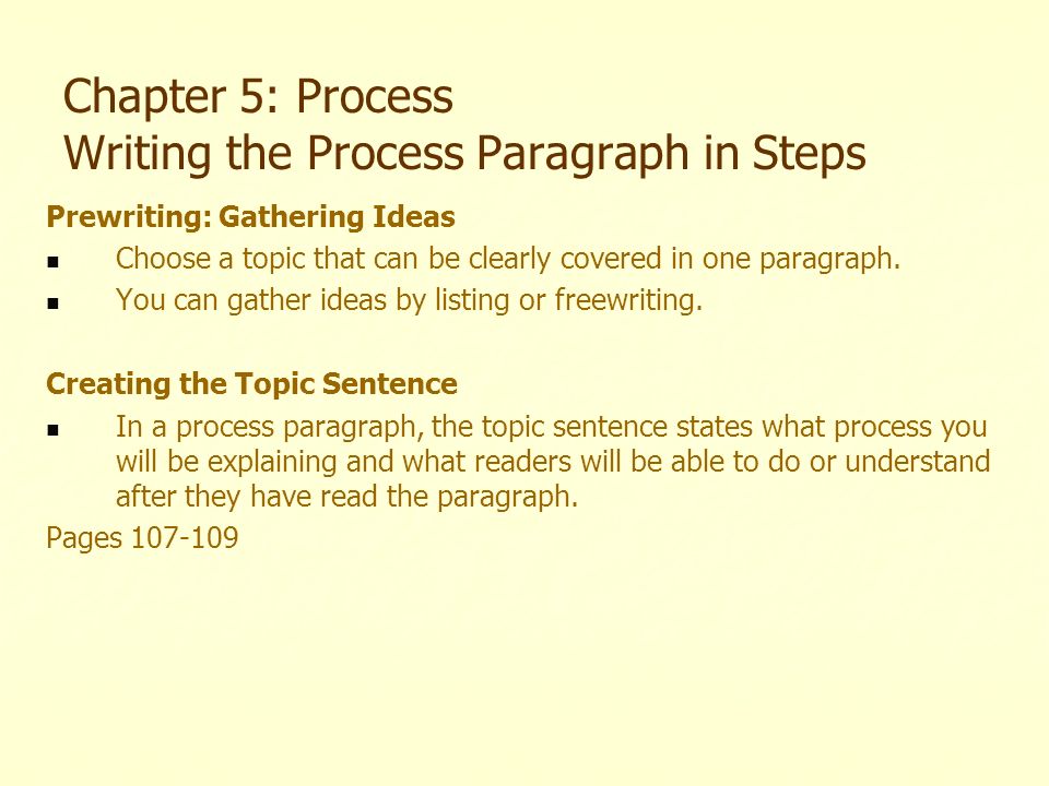 process paragraph topic ideas