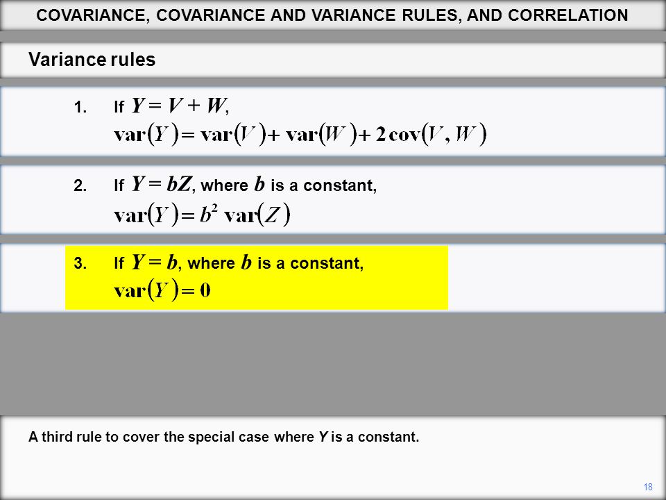 1 Covariance Covariance And Variance Rules And Correlation Covariance The Covariance Of Two Random Variables X And Y Often Written Xy Is Defined Ppt Download