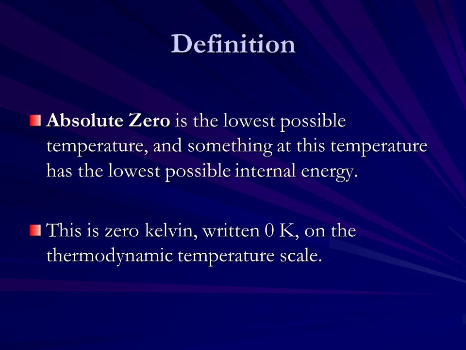 Absolute Temperature Definition