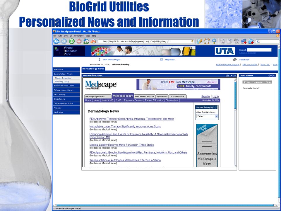 BioGrid Utilities Personalized News and Information
