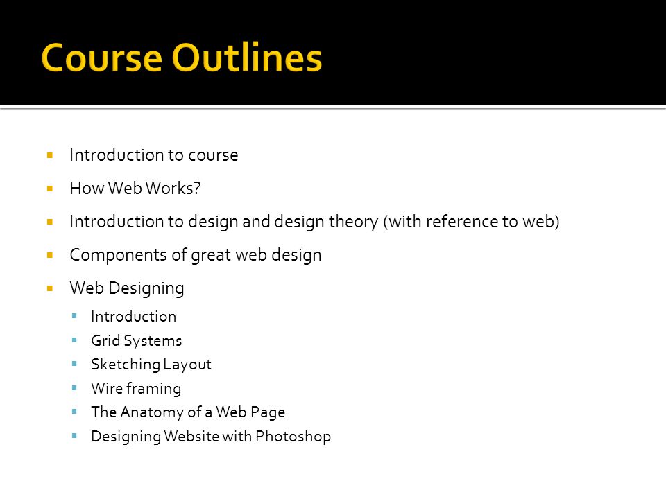 By: Ejaz Ahmad Siddiqui.  Introduction  Purpose  Prerequisites   Introduction to course  Course Contents  Outlines  How Web Works. - ppt  download