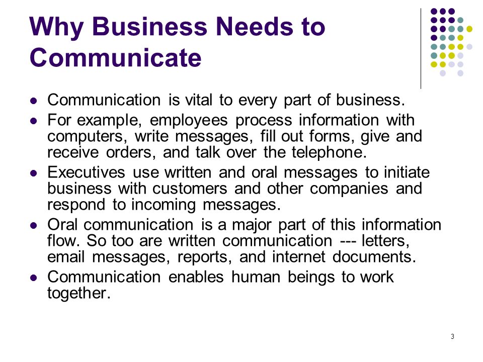 business communication information