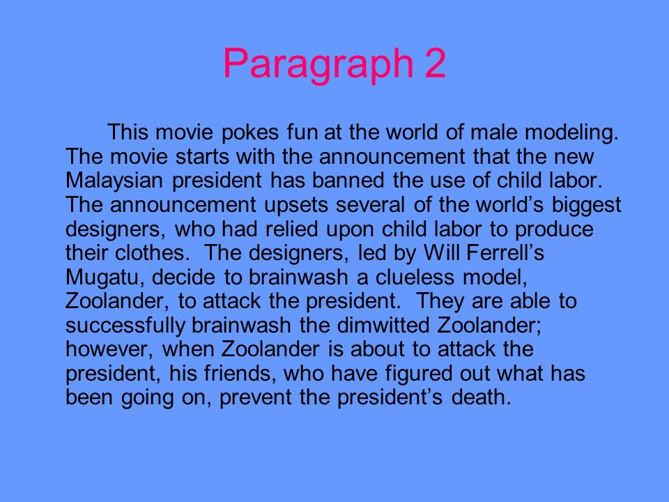 paragraph about movies
