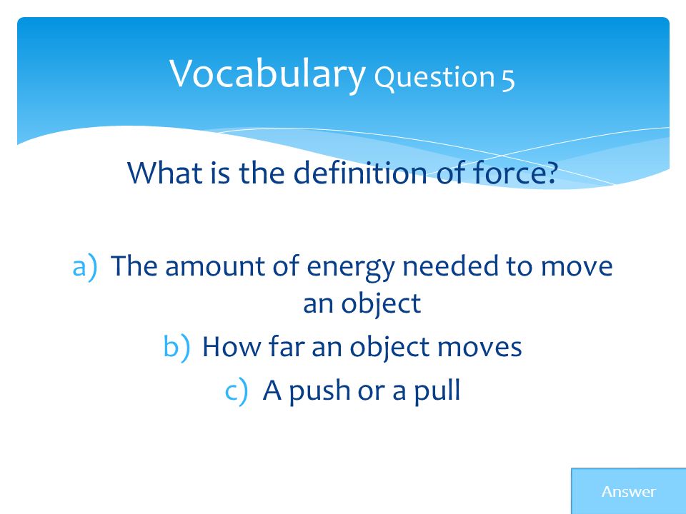 What is the definition of force.