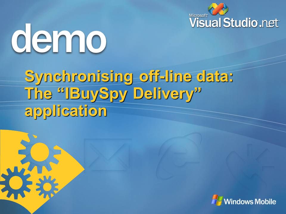 Synchronising off-line data: The IBuySpy Delivery application