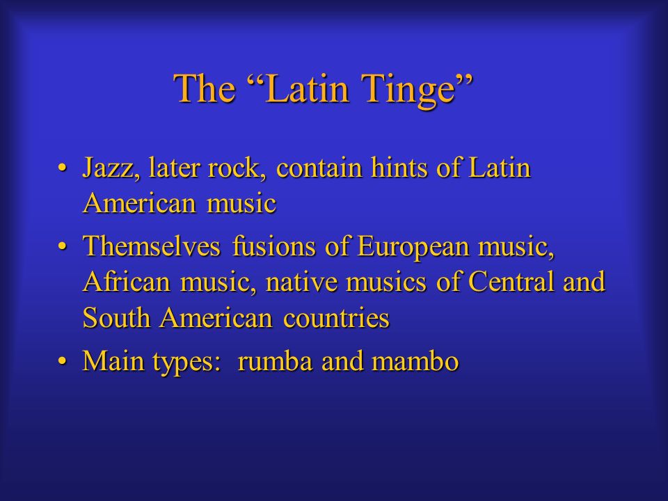 Rock Roots 4 Gospel Tin Pan Alley And The Latin Tinge Ppt