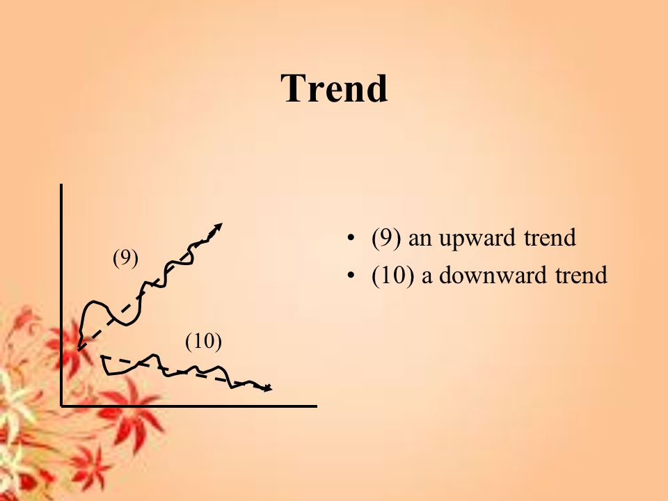 Trend (9) an upward trend (10) a downward trend (10) (9)