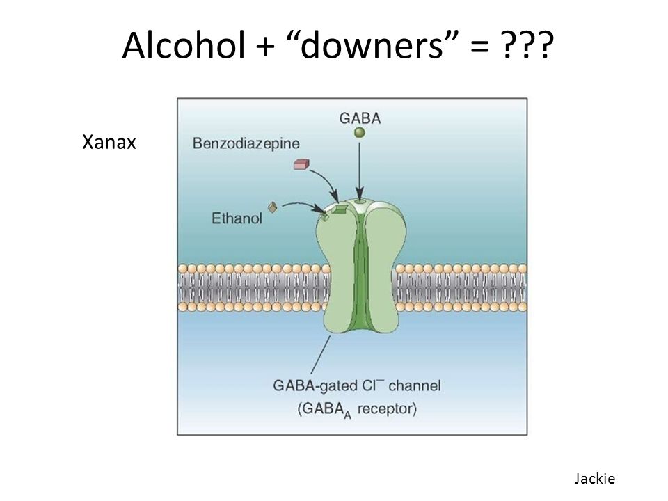 Alcohol + downers = Xanax Jackie