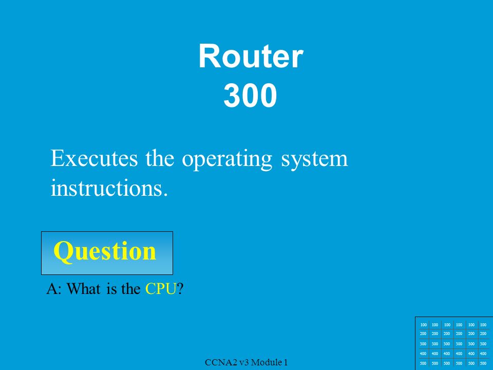 Module 1 CCNA2 v3 Module 1 JEOPARDY CCNA2 v3 Module 1 ...