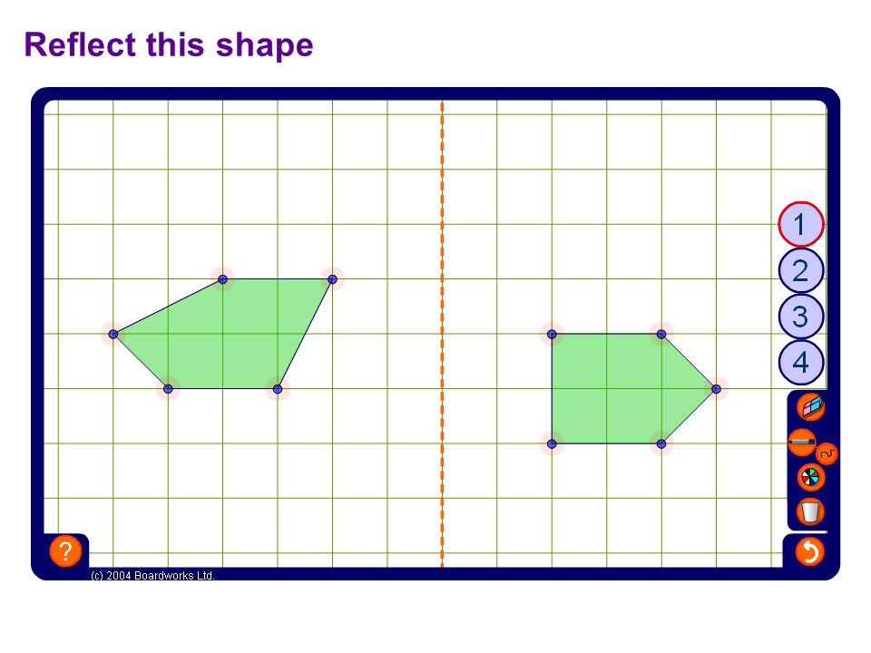 Transformations Reflection An object can be reflected in a mirror line or  axis of reflection to produce an image of the object. For example, Each  point. - ppt download