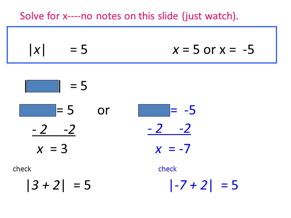 Solve for x----no notes on this slide (just watch).