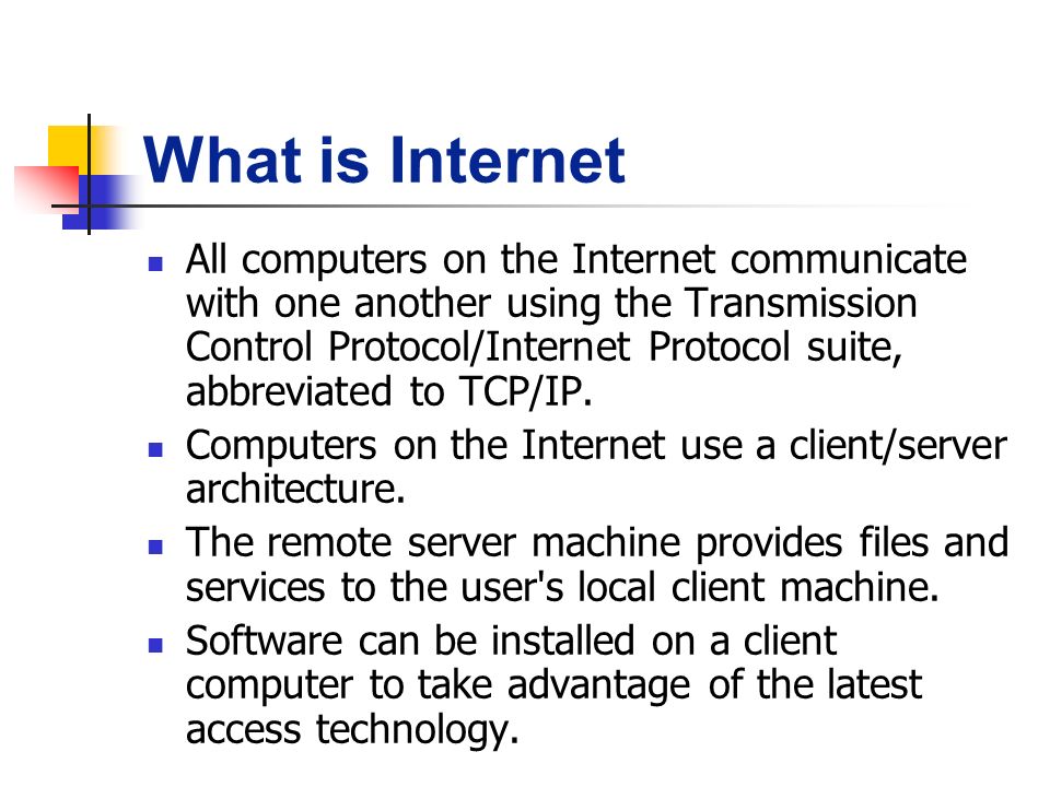 Internet. What is Internet Internet is a computer network made up of millions of networks worldwide. No one knows exactly how many computers are connected. - ppt download