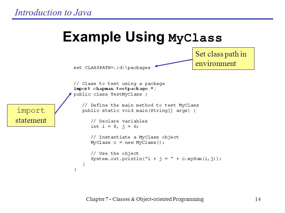 Introduction To Java Chapter 7 Classes Object Oriented Programming1 Chapter 7 Classes And Object Oriented Programming Ppt Download Introduction To Java Chapter 7 Classes Object Oriented Programming1 Chapter 7 Classes And Object Oriented Programming Ppt Download