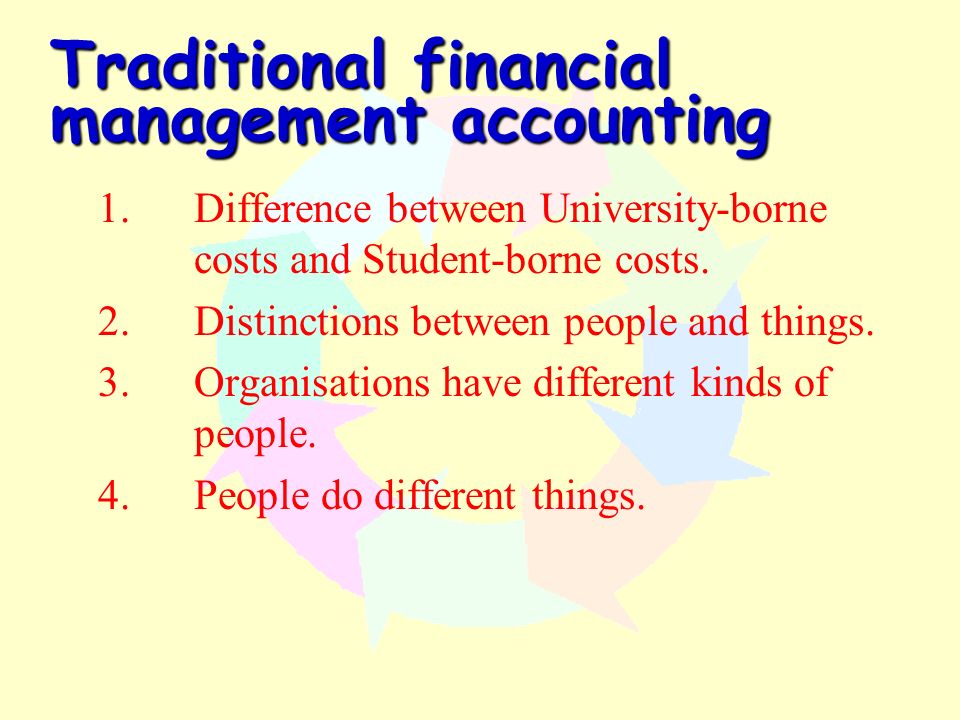 Traditional financial management accounting 1.