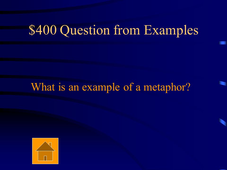 $300 Answer from Examples The sentence must give human qualities to something that is not human.
