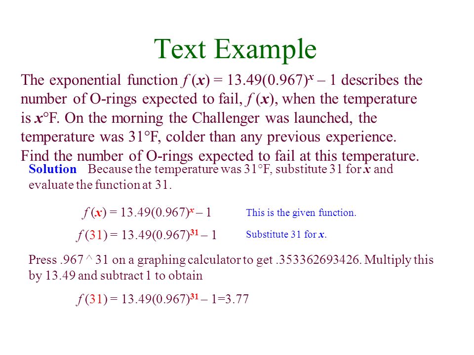 Exponential Functions Definition Of The Exponential Function The Exponential Function F With Base B Is Defined By F X B X Or Y B X Where B Is A Ppt Download