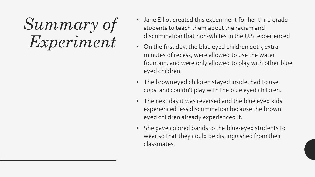the blue eye brown eye experiment