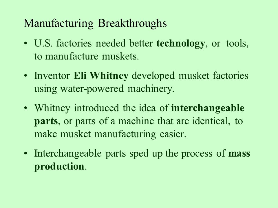 The North Ch 12 8 Th Grade U S History The Industrial