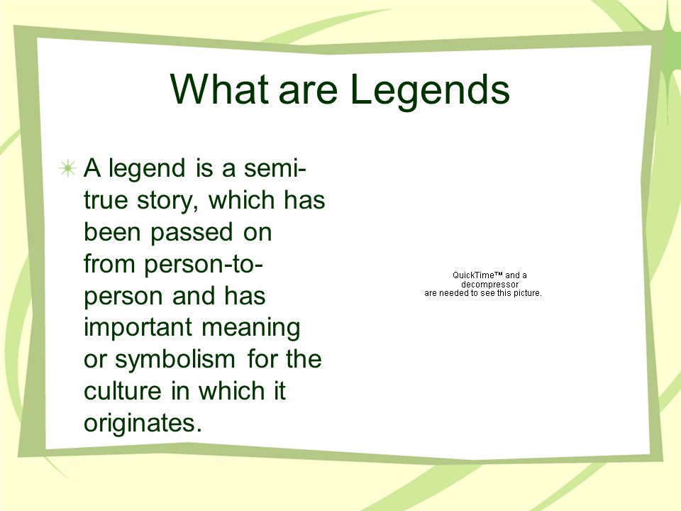 Meaning legendary Legendary