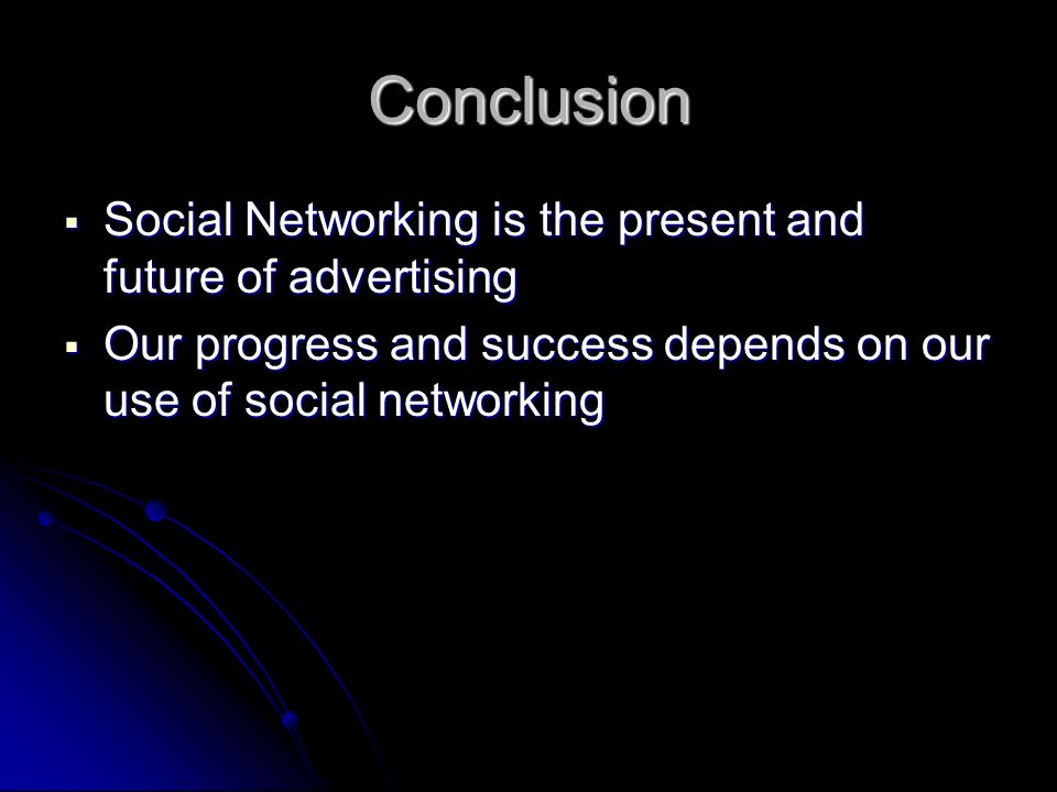 conclusion of social networking