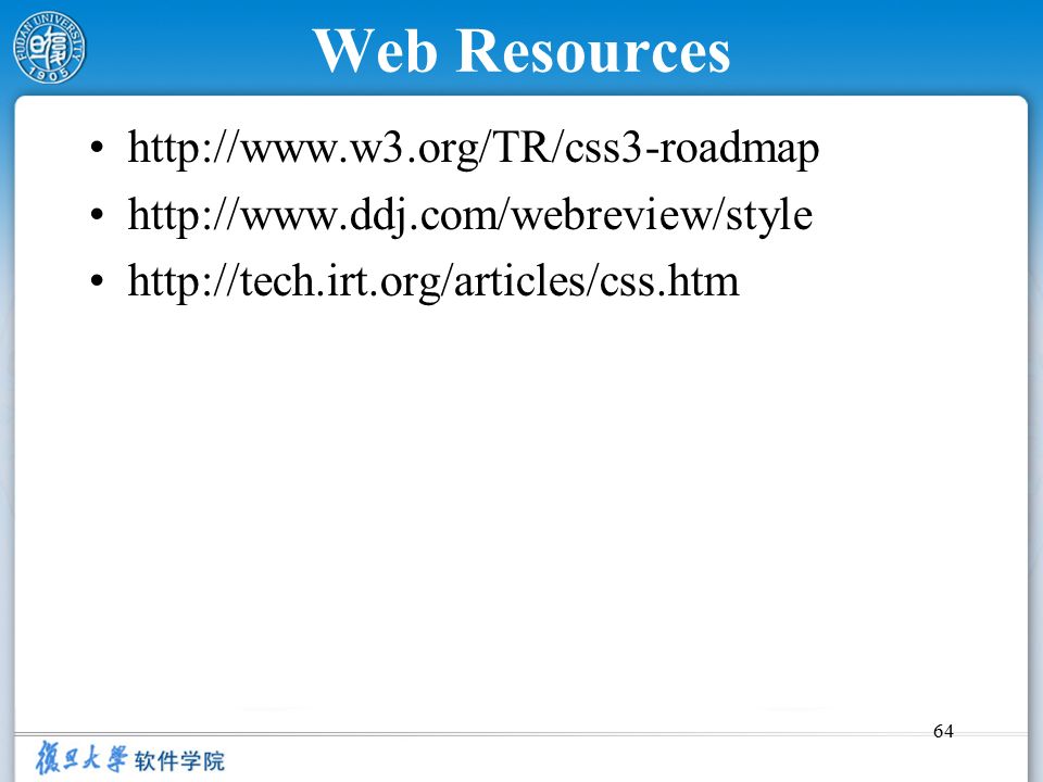 64 Web Resources