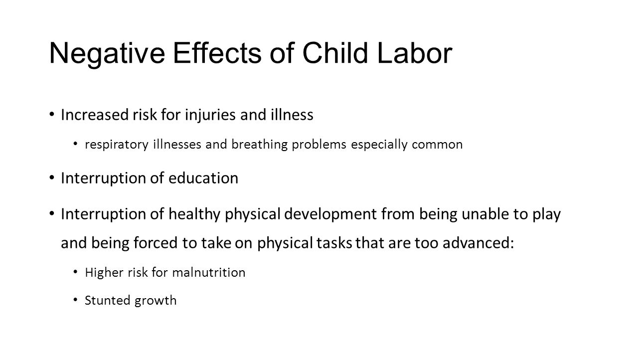 negative effects of child labor