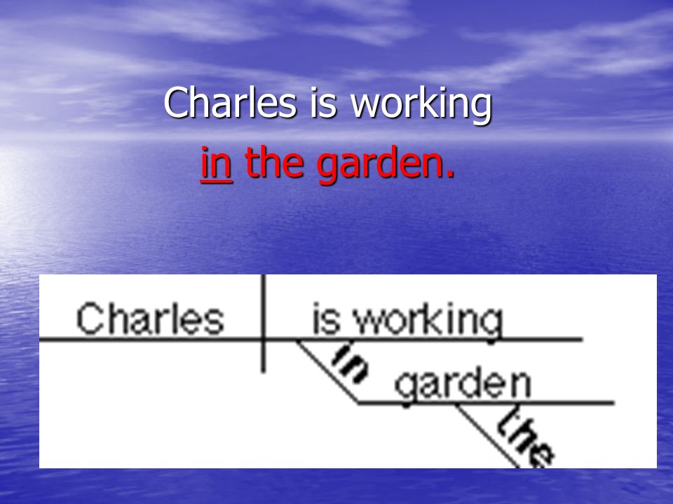 Charles is working in the garden.