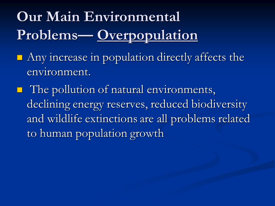 cons of overpopulation