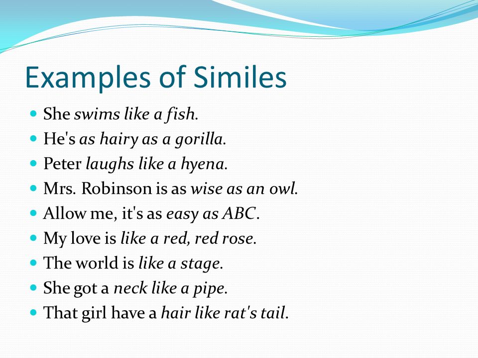 simile a comparison using words such as like or as ppt download