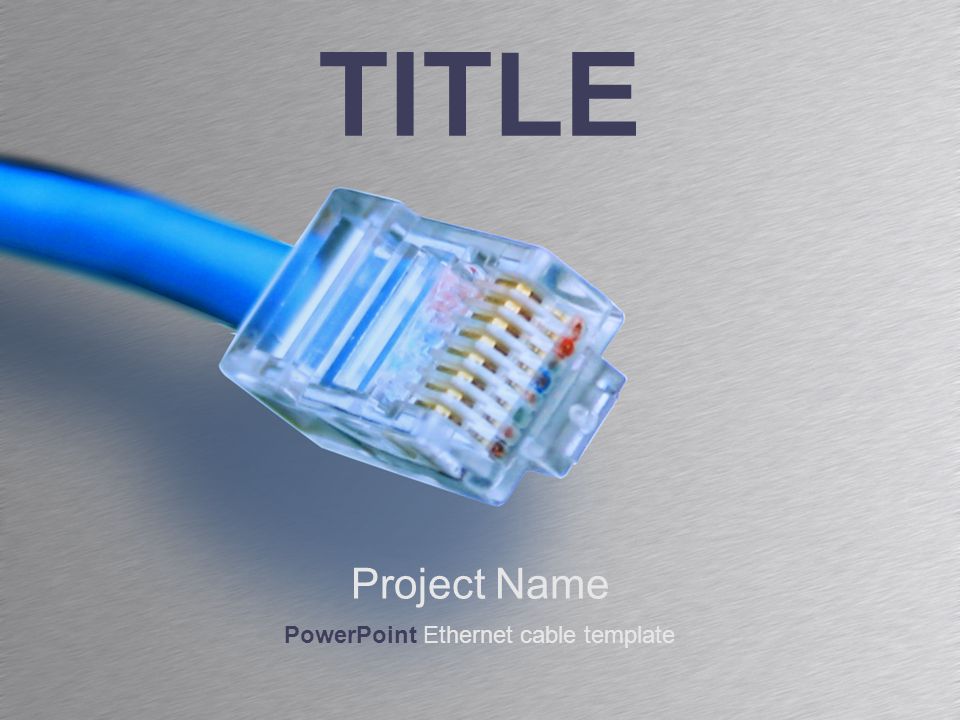 TITLE Project Name PowerPoint Ethernet cable template