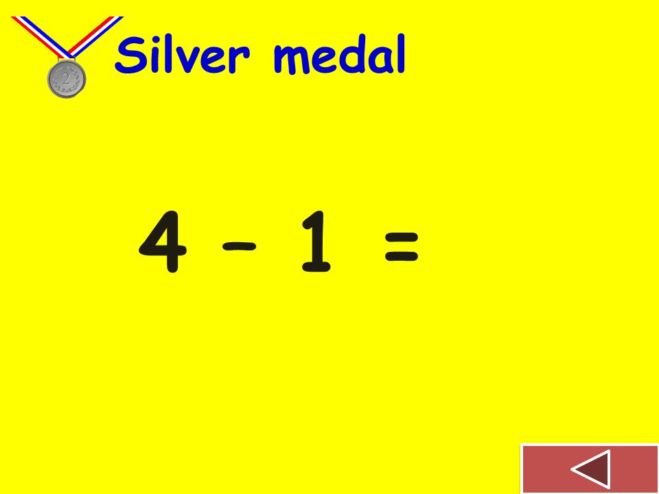 3 – 1 = Bronze medal