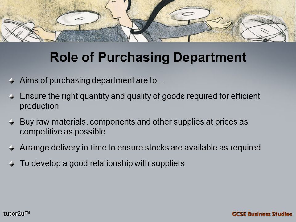 what does the purchasing department do in a business