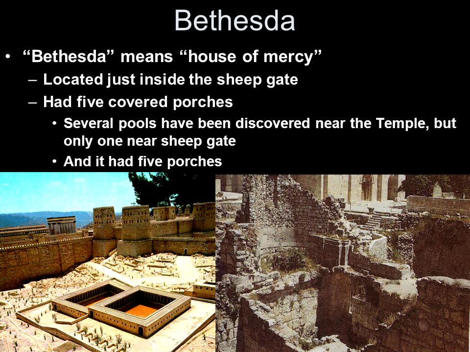 Image result for The pool Bethesda, having five porches