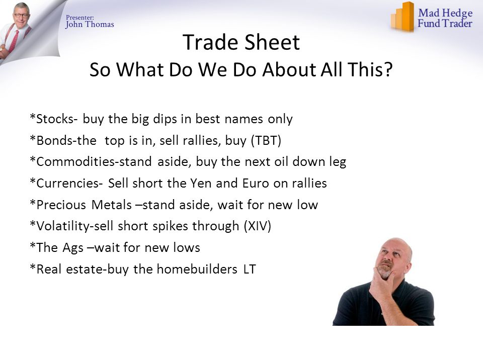 Trade Sheet So What Do We Do About All This.