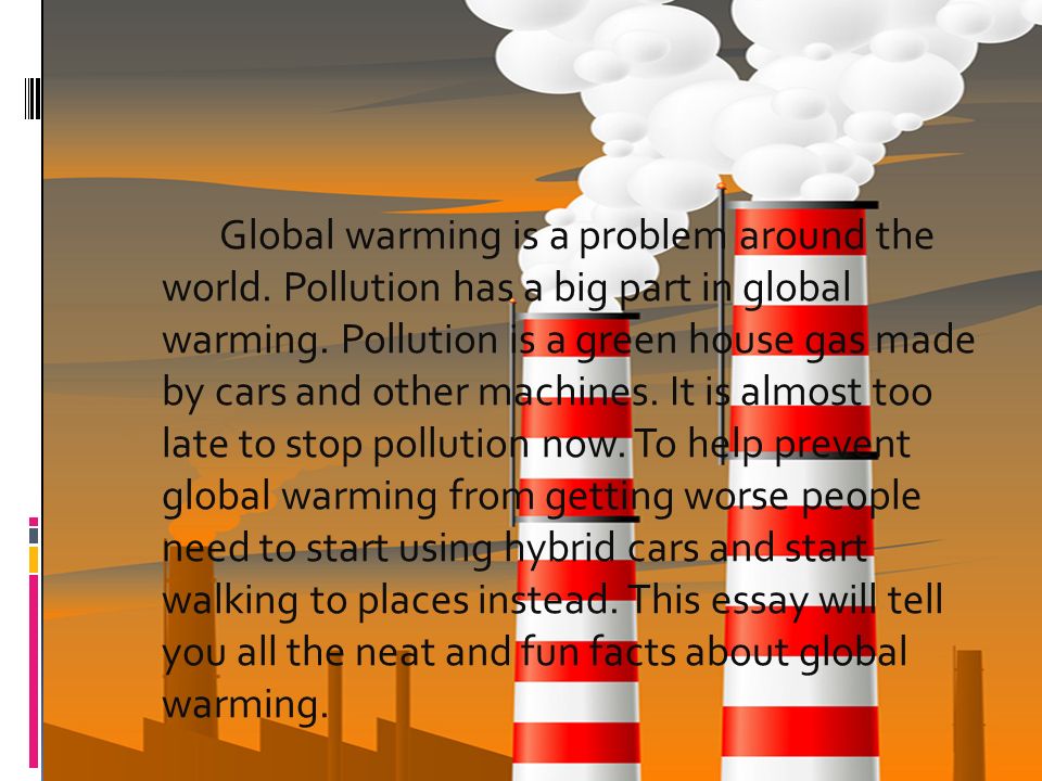 pollution and global warming essays