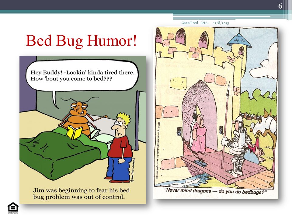 Bed Bug Humor! 12/8/2015Gene Reed - AHA 6