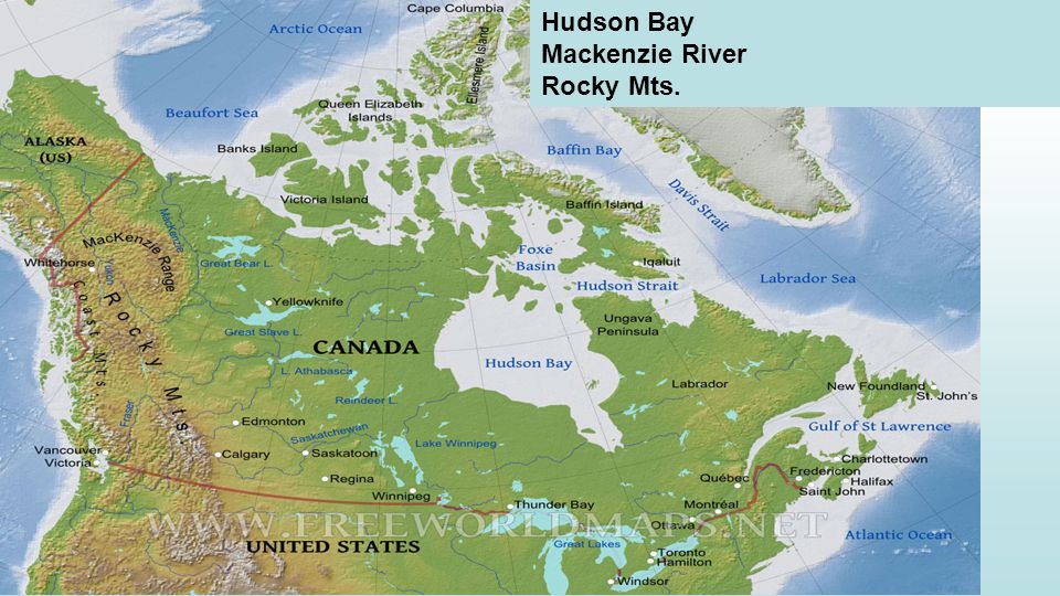 Самый большой архипелаг северной америки. Река Маккензи на карте Северной Америки. Маккензи на карте Северной Америки. Река Макензи на карте Северной Америки. Гудзонов залив на карте.