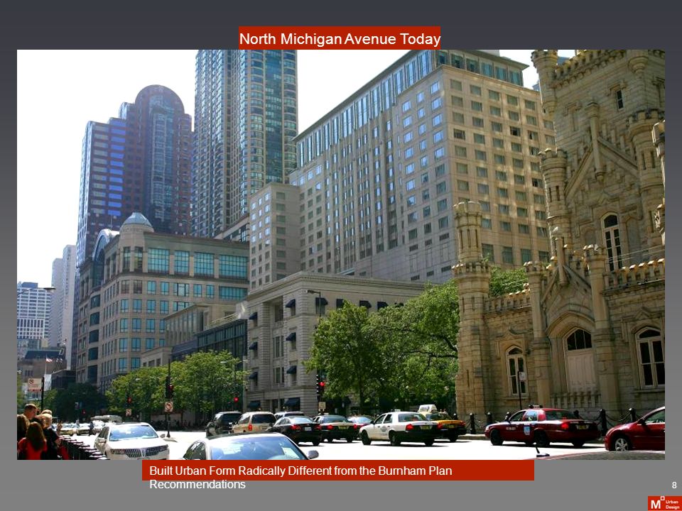 North Michigan Avenue Today Built Urban Form Radically Different from the Burnham Plan Recommendations 8