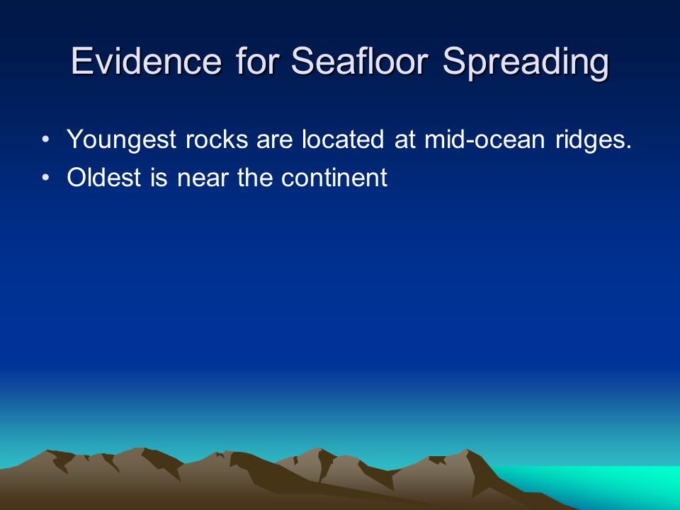Plate Tectonics The Theory Of Seafloor Spreading 1 On The Ocean