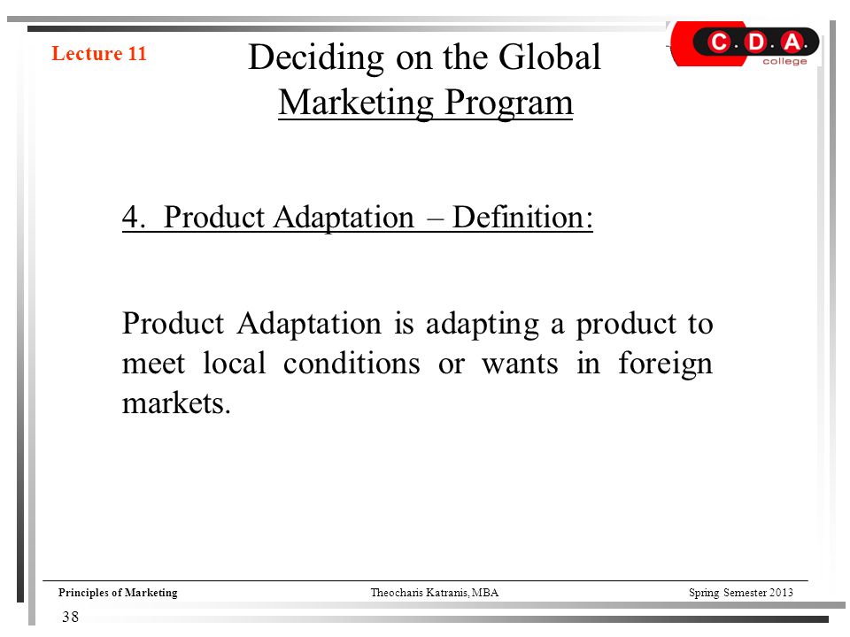 product adaptation definition
