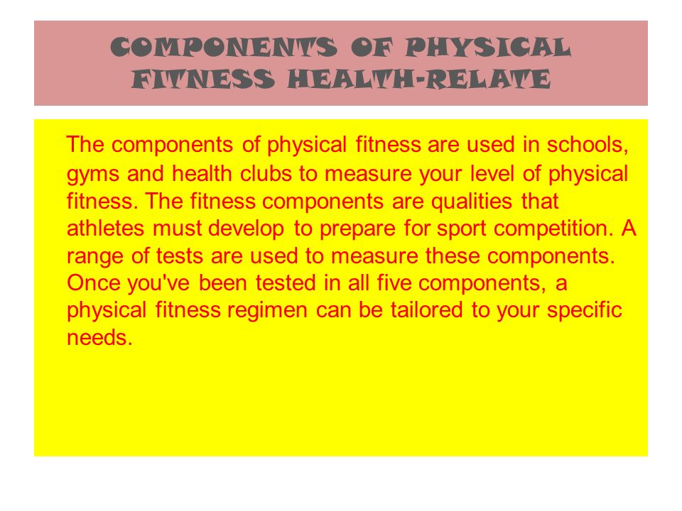 5 components of physical fitness definition