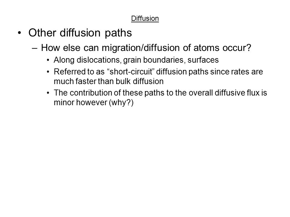short note on diffusion