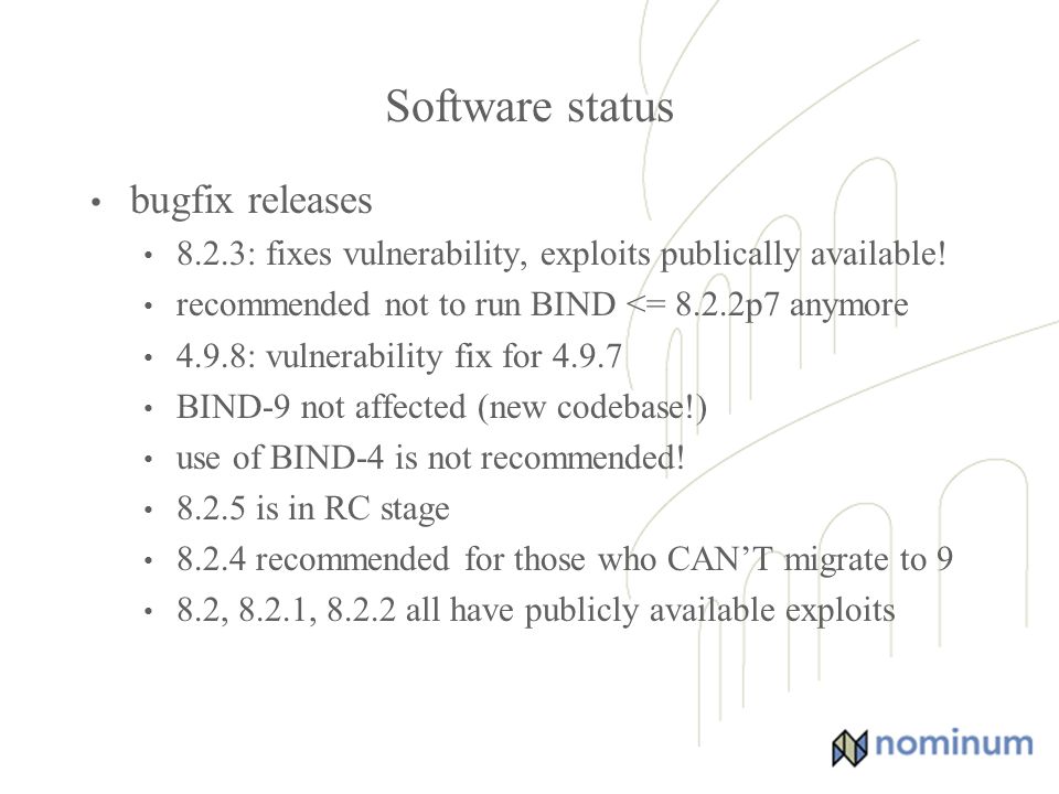Software status bugfix releases 8.2.3: fixes vulnerability, exploits publically available.